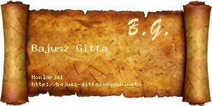 Bajusz Gitta névjegykártya